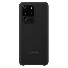 Akcija! Samsung Galaxy S20 Ultra originali Silicone Cover Flexible Gel nugarėlė juoda