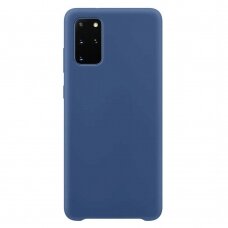 Akcija! Samsung Galaxy S21 PLUS dėklas "Silicone case soft flexible rubber" silikonas mėlynas