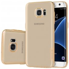 Samsung galaxy s7 edge dėklas Nillkin nature TPU 0,6mm auksinis