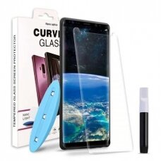 Samsung Note 8 lenktas skaidrus 5D grūdintas apsauginis stiklas UV glue