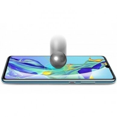 Akcija! Samsung Galaxy A02s apsauginis stikliukas 5D Curved Full Glue juodais kraštais 2