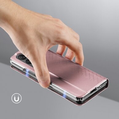 Samsung Galaxy Z Fold5 5G Dux Ducis Bril Wallet Flip Leather Case - Pink 5