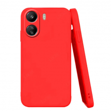 Silikoninis Dėklas Liquid 1.5mm Xiaomi Redmi 13C/Poco C65 raudonas