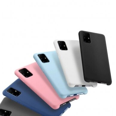 Silikoninis dėklas Flexible Rubber Samsung Galaxy A03s rožinis 4