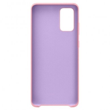 Silikoninis dėklas Flexible Rubber Samsung Galaxy A03s rožinis 6