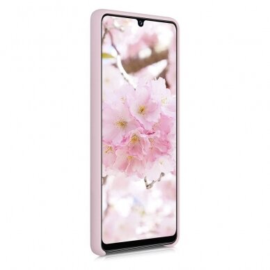 Silikoninis dėklas Flexible Rubber Samsung Galaxy A42 5G rožinis 1