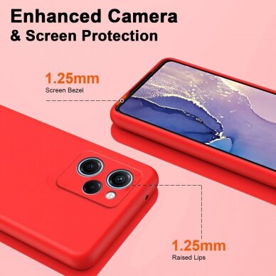 Silikoninis Dėklas Liquid 1.5mm Xiaomi Redmi Note 12/Note 12 4G raudonas 2