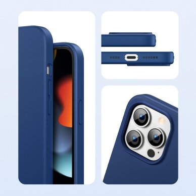 Silikoninis dėklas Ugreen Protective iPhone 13 Pro Max mėlynas DZWT2129 5