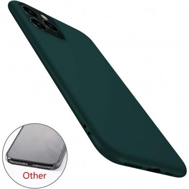 Silikonins Dėklas Dynamic Apple iPhone 15 Pro tamsiai žalias 4