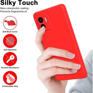 Silikonins Dėklas Dynamic Xiaomi Redmi A1/Redmi A2 raudonas 4