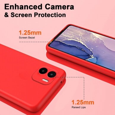 Silikonins Dėklas Dynamic Xiaomi Redmi A1/Redmi A2 raudonas 5