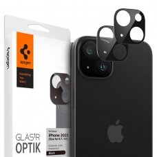 Spigen apsauginis stiklas tR Optik 2 Pack, Juodas - iPhone 15/15 Plus