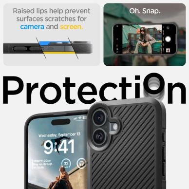 Spigen Core Armor iPhone 16 Dėklas - Matinis Juodas 8