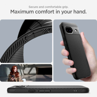 Spigen Liquid Air Dėklas Google Pixel 8A - matte Juodas 15