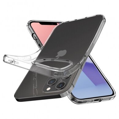 Akcija! Spigen Liquid Crystal Aukštos Kokybės Dėklas Iphone 12 Pro Max Skaidrus 5