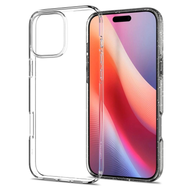 Spigen Liquid Crystal iPhone 16 Pro Dėklas - Permatomas Glitter 4