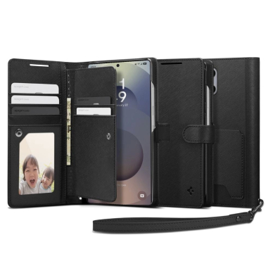 Spigen Piniginės tipo &quot;S&quot; Dėklas skirtas Samsung Galaxy S25 Ultra - Juodas