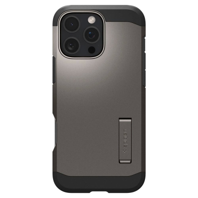 Spigen Tough Armor MagSafe Dėklas su stoveliu skirtas iPhone 16 Pro Max - Gunmetal 1