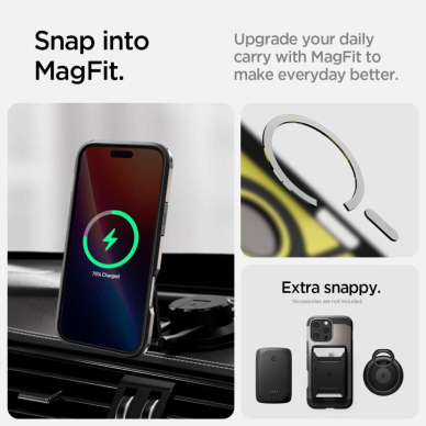Spigen Tough Armor MagSafe Dėklas su stoveliu skirtas iPhone 16 Pro Max - Gunmetal 10