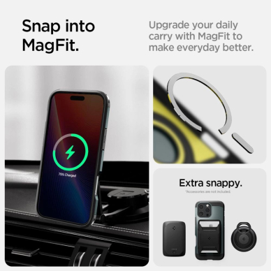 Spigen Tough Armor MagSafe Dėklas su stoveliu skirtas iPhone 16 Pro - Žalias 10