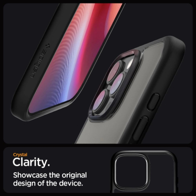 Spigen Ultra Hybrid Dėklas skirtas iPhone 16 Pro Max - Matinis Juodas 9