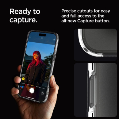 Spigen Ultra Hybrid Dėklas skirtas iPhone 16 Pro Max - Permatomas 11