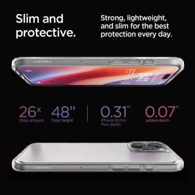 Spigen Ultra Hybrid Dėklas skirtas iPhone 16 Pro Max - Permatomas 8
