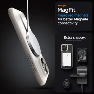 Spigen Ultra Hybrid Mag Dėklas with MagSafe skirtas iPhone 16 Pro Max - titanium 7