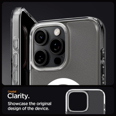 Spigen Ultra Hybrid Mag Dėklas with MagSafe skirtas iPhone 16 Pro - Permatomas 5