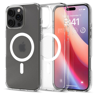 Spigen Ultra Hybrid Mag Dėklas with MagSafe skirtas iPhone 16 Pro - Permatomas