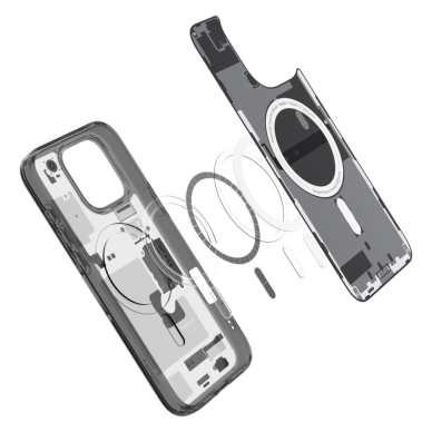 Spigen Ultra Hybrid Mag Dėklas with MagSafe Zero One skirtas iPhone 16 Pro Max - Tamsiai Pilkas 3