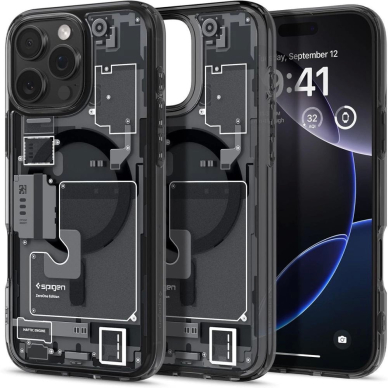 Spigen Ultra Hybrid Mag Dėklas with MagSafe Zero One skirtas iPhone 16 Pro Max - Tamsiai Pilkas