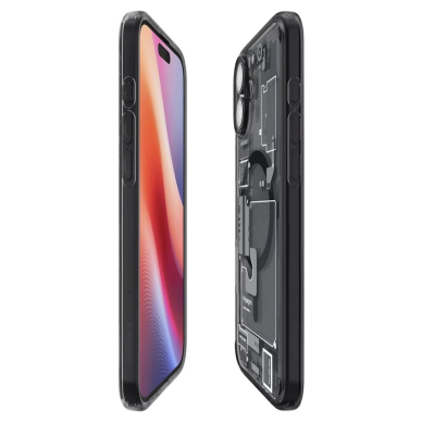 Spigen Ultra Hybrid MagSafe Zero One skirtas iPhone 16 - Tamsiai Pilkas 6