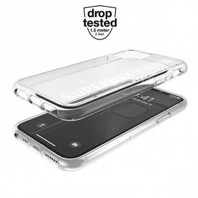 SuperDry Snap iPhone 11 Pro Clear Case Permatomas/Baltas 41579 3