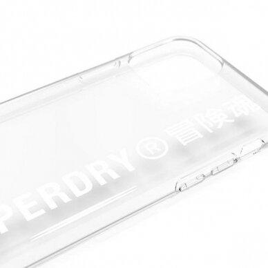 SuperDry Snap iPhone 11 Pro Clear Case Permatomas/Baltas 41579 5