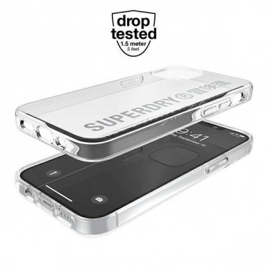 SuperDry Snap iPhone 12 mini Clear Case Permatomas 42590 3