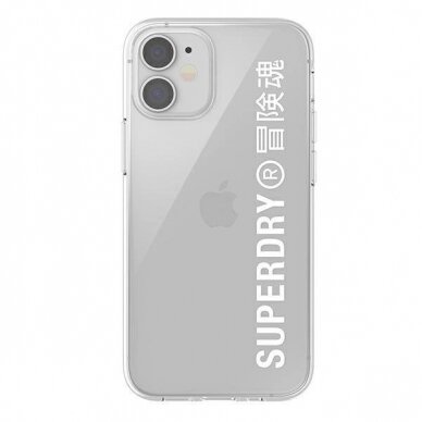 SuperDry Snap iPhone 12 mini Clear Case Permatomas/Baltas 42593 1