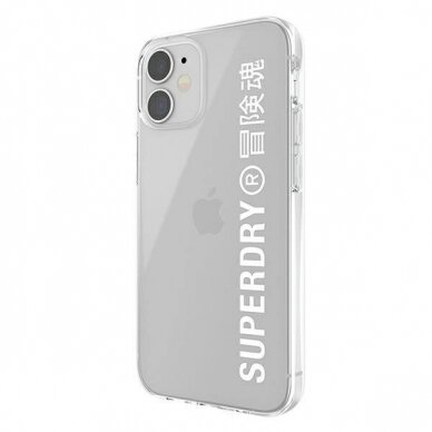 SuperDry Snap iPhone 12 mini Clear Case Permatomas/Baltas 42593 4