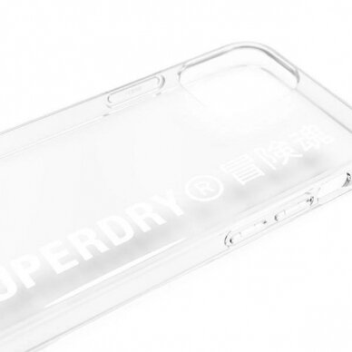 SuperDry Snap iPhone 12 mini Clear Case Permatomas/Baltas 42593 5