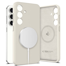 Tech-Protect Liquid Silikoninis Magsafe Dėklas skirtas Samsung Galaxy S25 - Beige