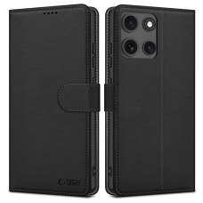 Tech-Protect piniginės tipo dėklas skirtas Motorola Moto G15 / G15 Power - juodas