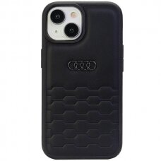 Telefono Dėklas Etui Audi GT Synthetic Leather do iPhone 15 Plus Juodas KOW068