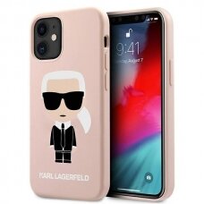 Telefono Dėklas Karl Lagerfeld KLHCP12SSLFKPI iPhone 12 mini 5,4" hardcase Rožinis Silicone Iconic KOW068