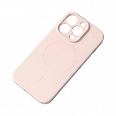 Telefono Dėklas MagSafe compatible silicone case for iPhone 15 Pro Silicone Case - Kreminis KOW068