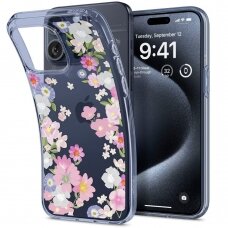 Telefono Dėklas Spigen Liquid Crystal Apple iPhone 15 Pro Blossom Gėlėtas KOW068