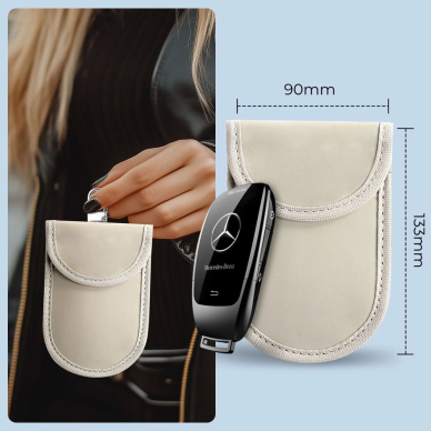 Tech-Protect KLR100 RFID Blocking Car Key Dėklas - Beige 5