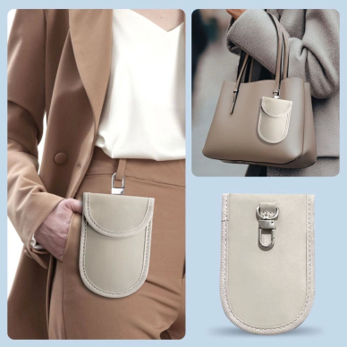 Tech-Protect KLR100 RFID Blocking Car Key Dėklas - Beige 7
