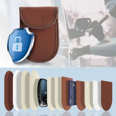 Tech-Protect KLR100 RFID Blocking Car Key Dėklas - Rudas 1