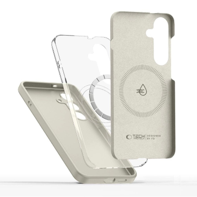 Tech-Protect Liquid Silikoninis Magsafe Dėklas skirtas Samsung Galaxy S25 - Beige 1