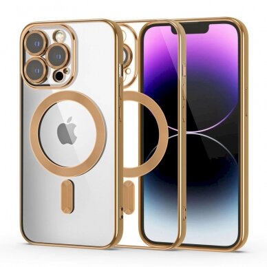 Tech-Protect MagShine Line MagSafe Dėklas iPhone 14 Pro - gold